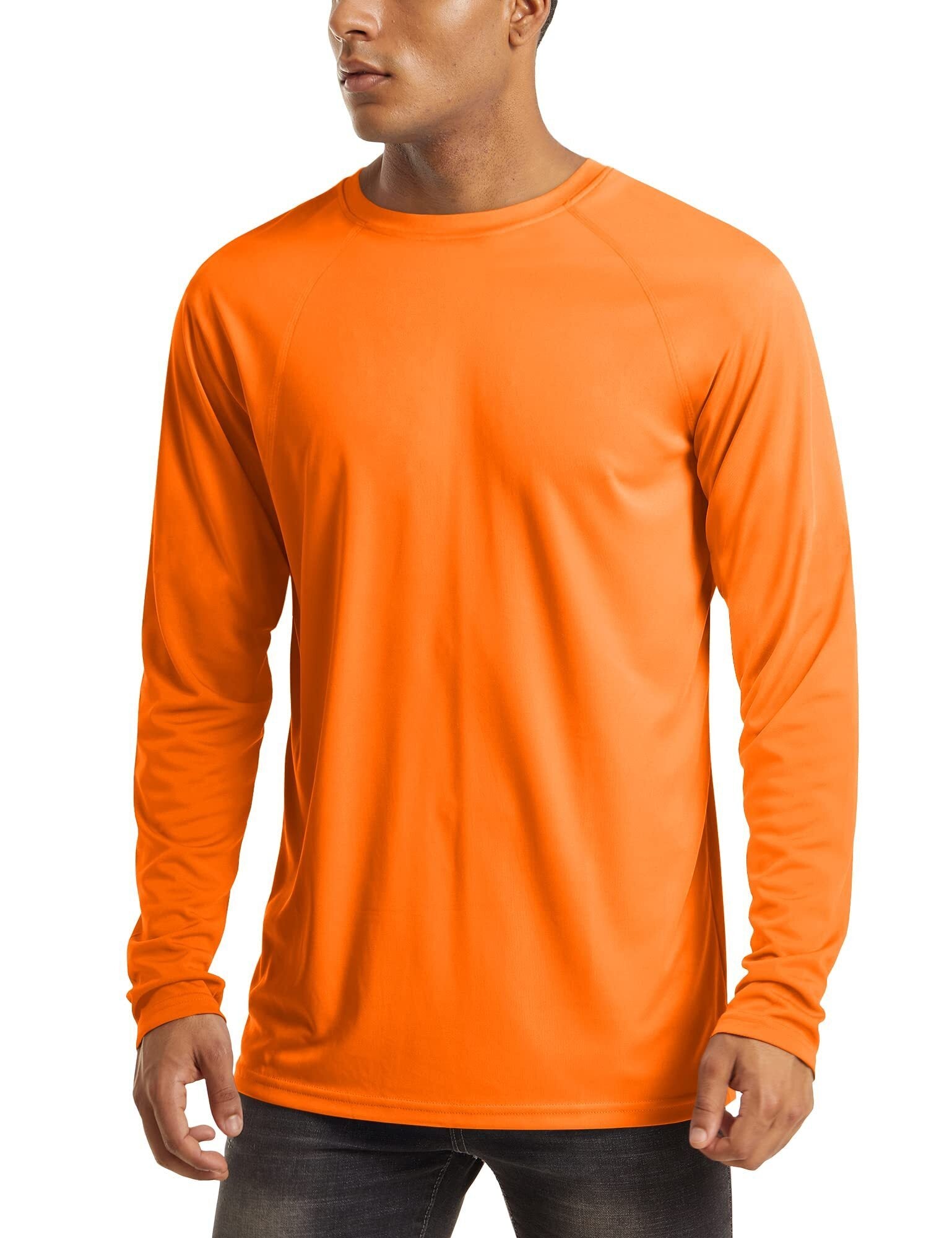 Men's Long Sleeve Shirts UPF 50+ UV Sun Protection Athletic Shirts for Hiking Running Workout Rash Guard